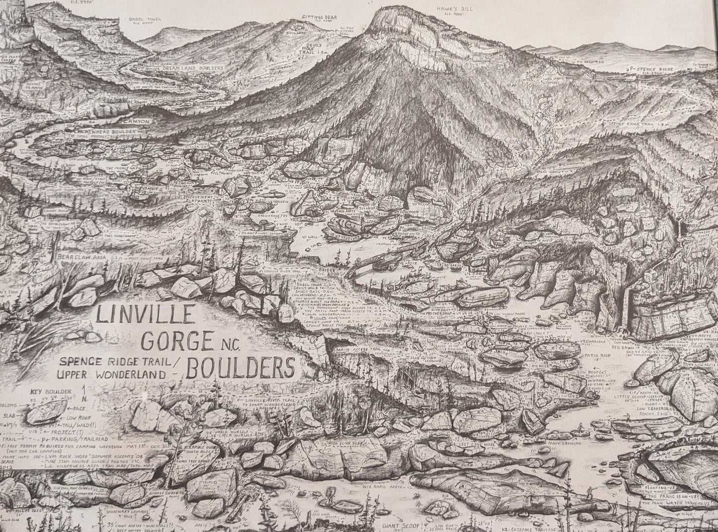 Linville Gorge Boulders Print