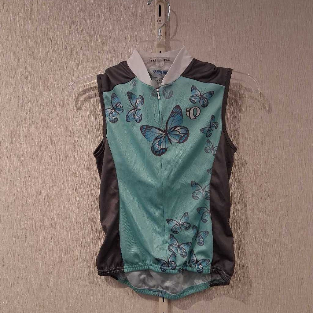 Sleeveless full zip jersey