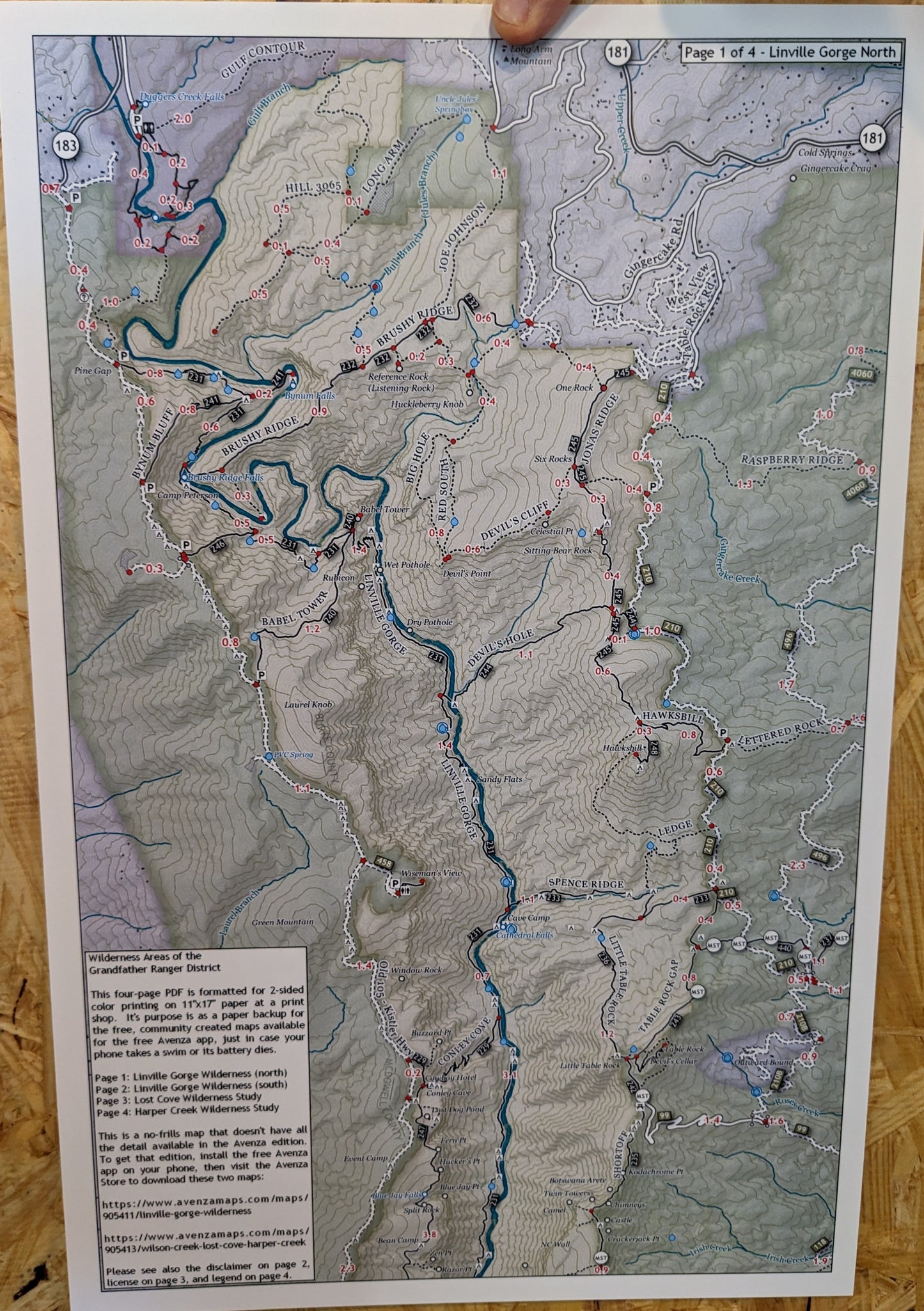 Linville Gorge Map