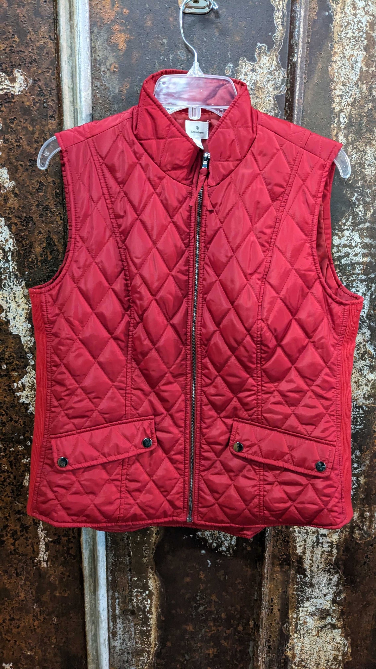 Women's Red Quilted Vest