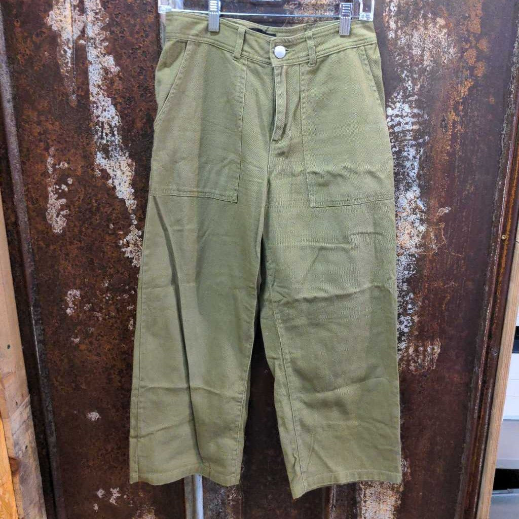 Who What Wear Women's Green Cotton Pants