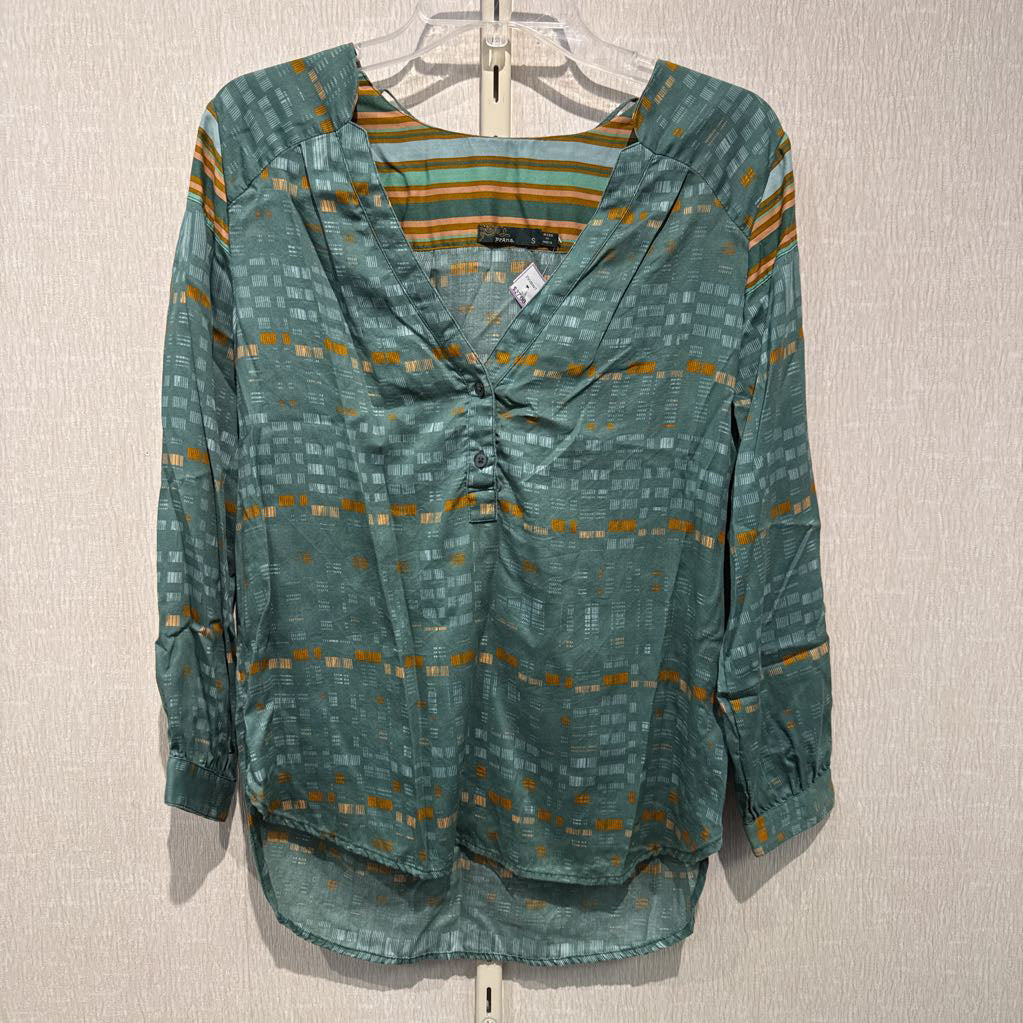 V-neck button up shirt, womens
