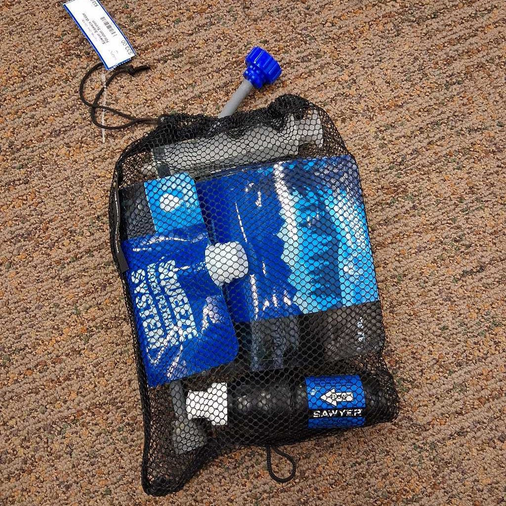 awyer Products SP129 Squeeze Water Filtration System w/ Two 32-Oz Squeeze Pouches, Straw, and Hydration Pack Adapter