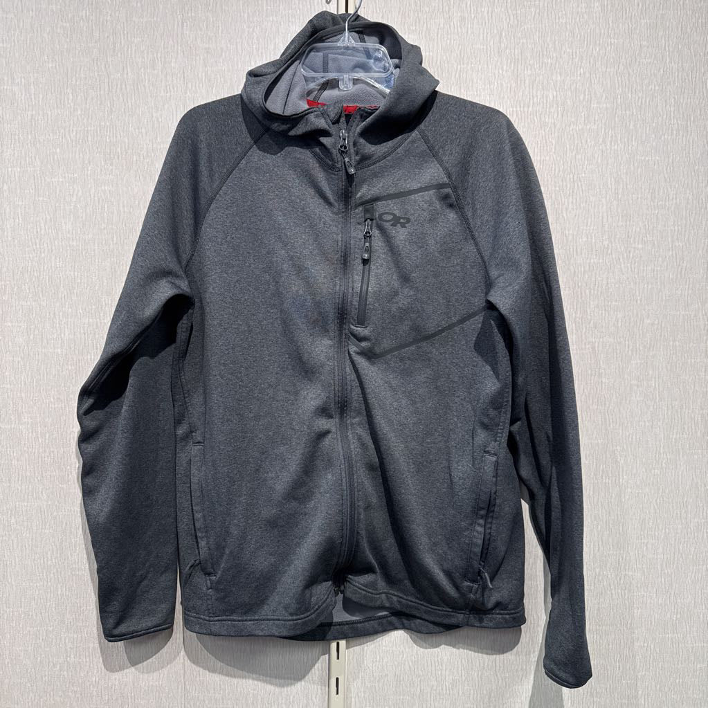 Full zip fleece hoodie, mens